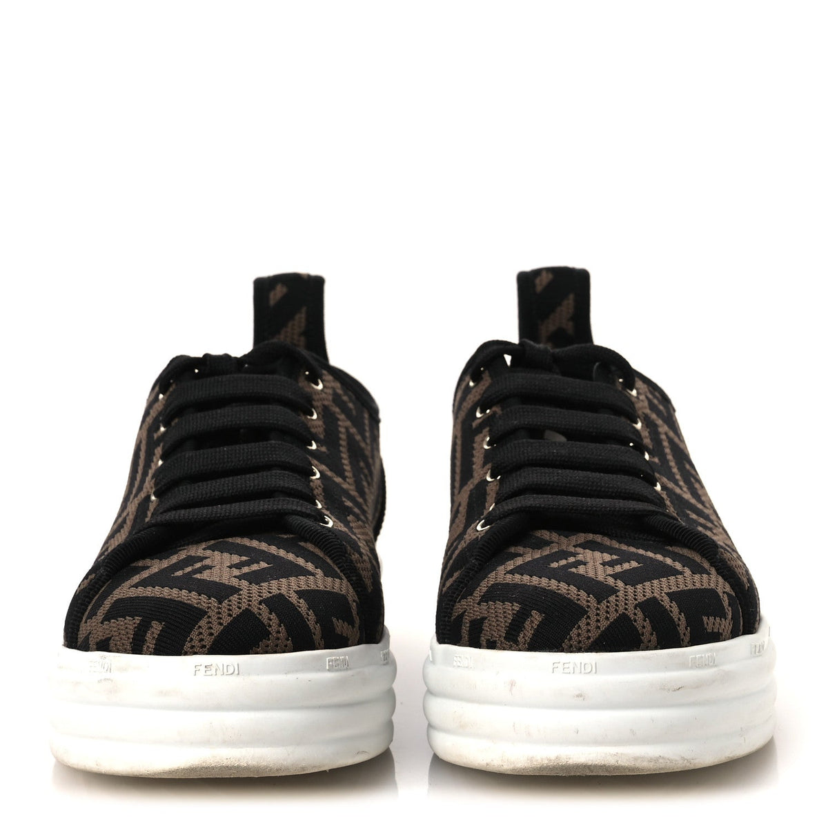 Fabric FF Micro-Perforated Rise Low Top Sneakers 36.5 Tobacco Black