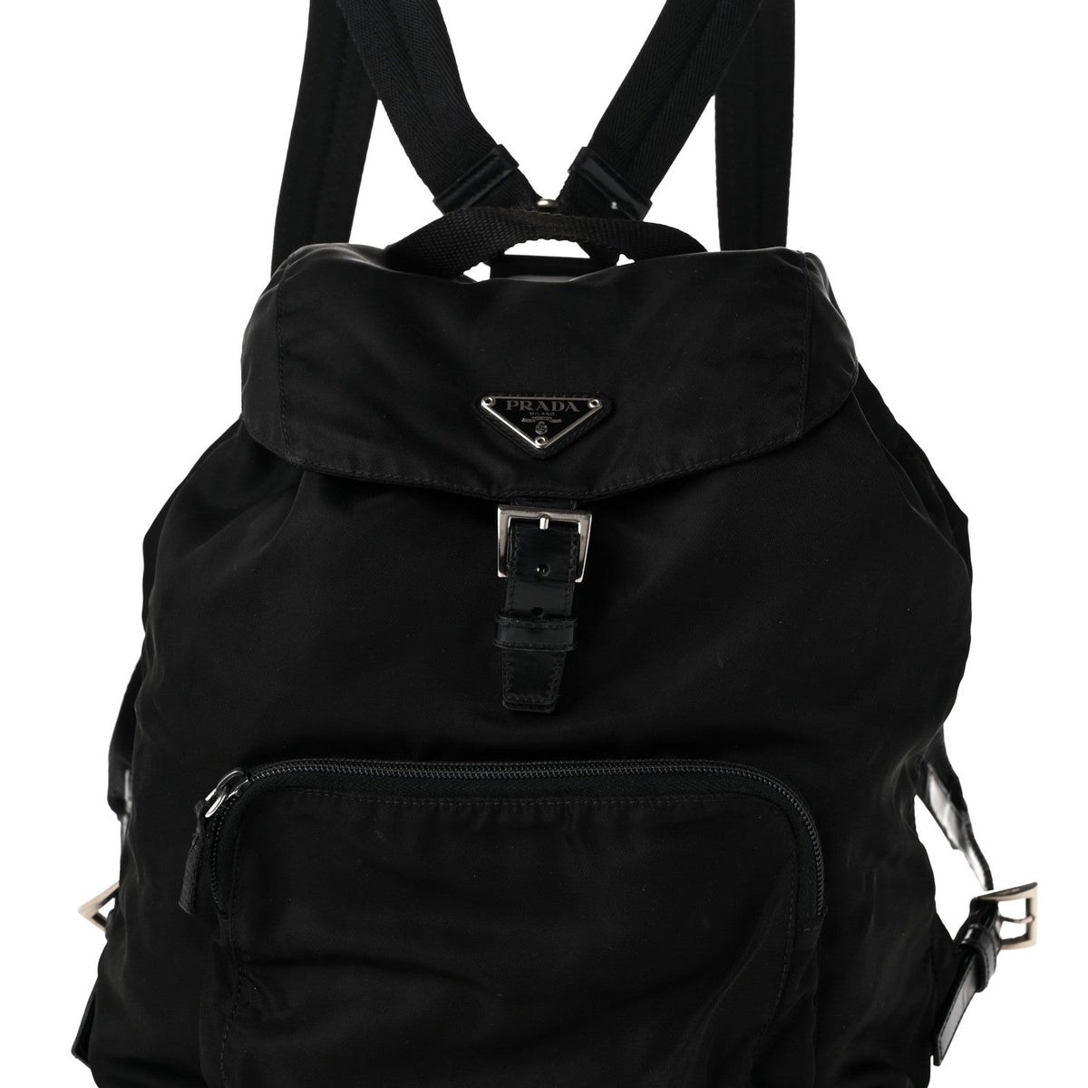 Tessuto Nylon Vela Cinch Backpack Black