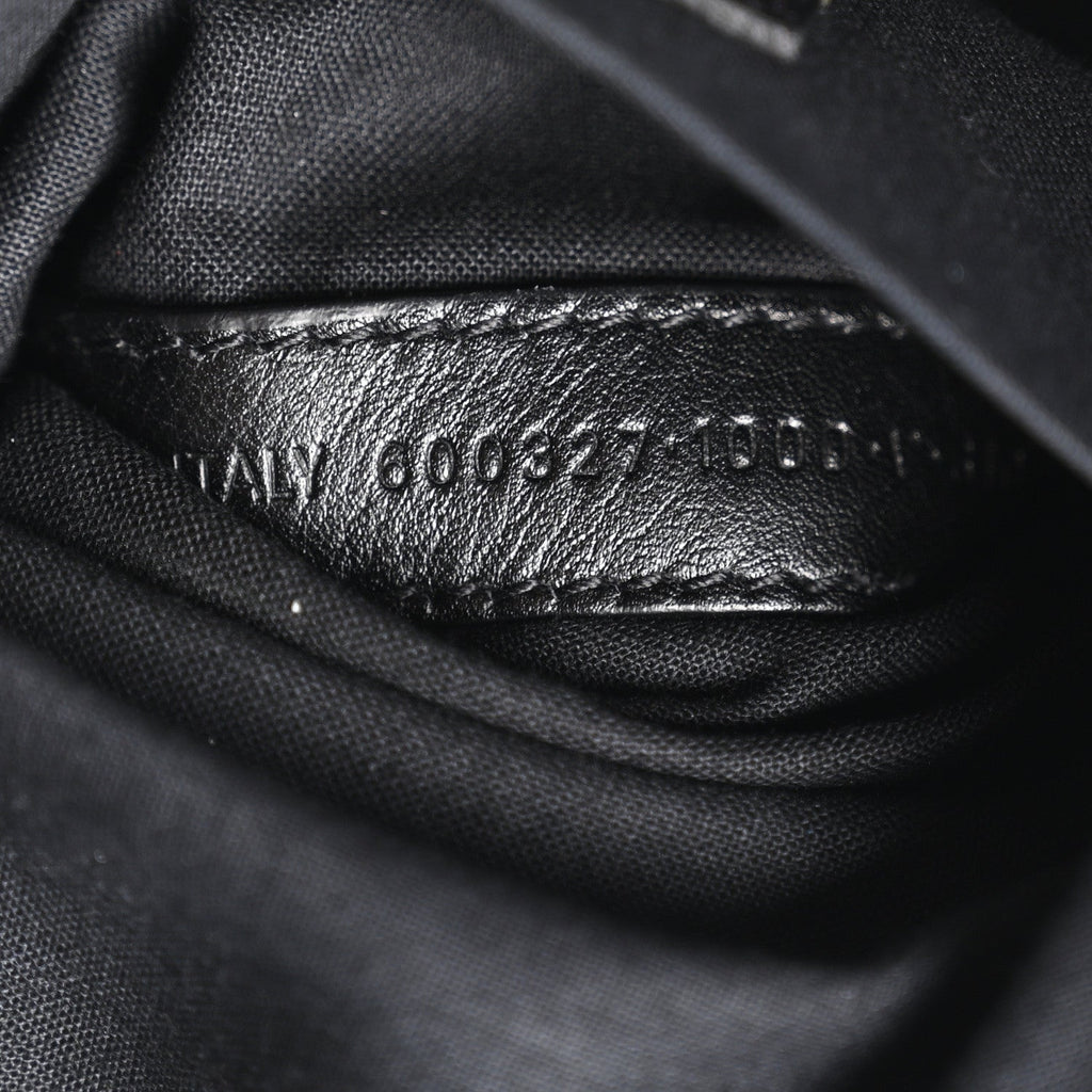 Nappa Calfskin Quilted Touch B Bucket Bag Black