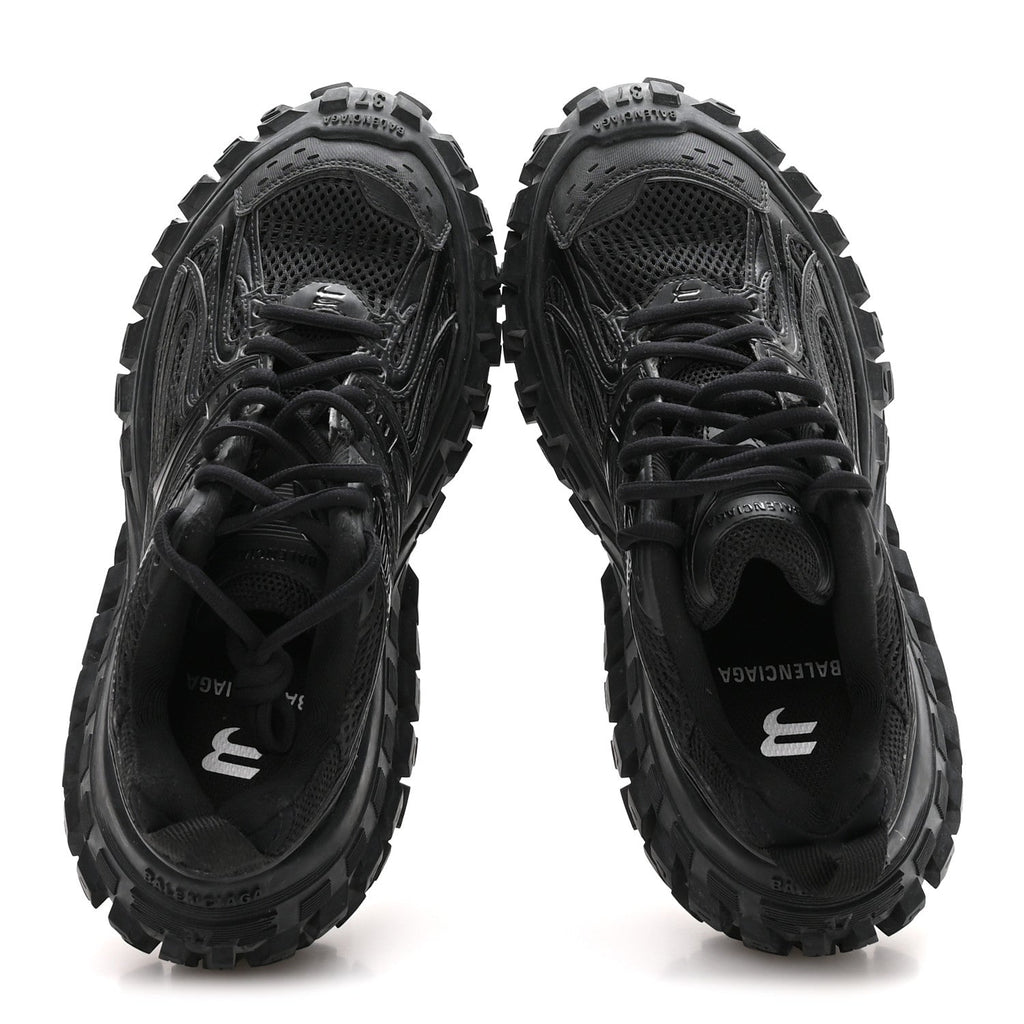 Mesh Nylon Mens Monocolor Bouncer Sneakers 37 Black