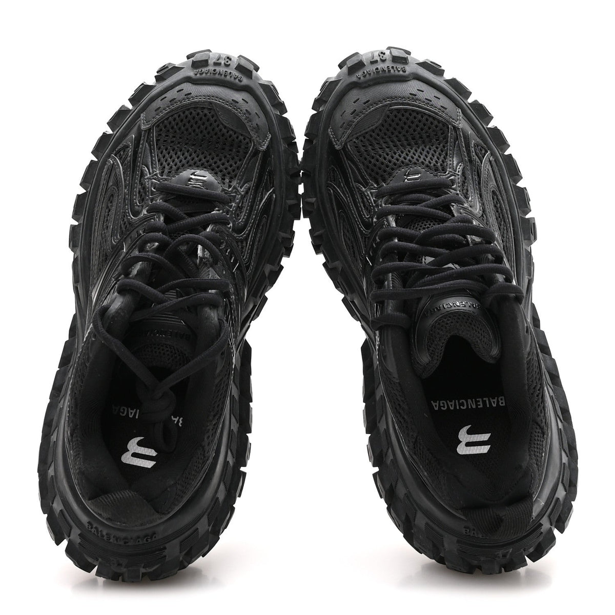 Mesh Nylon Mens Monocolor Bouncer Sneakers 37 Black