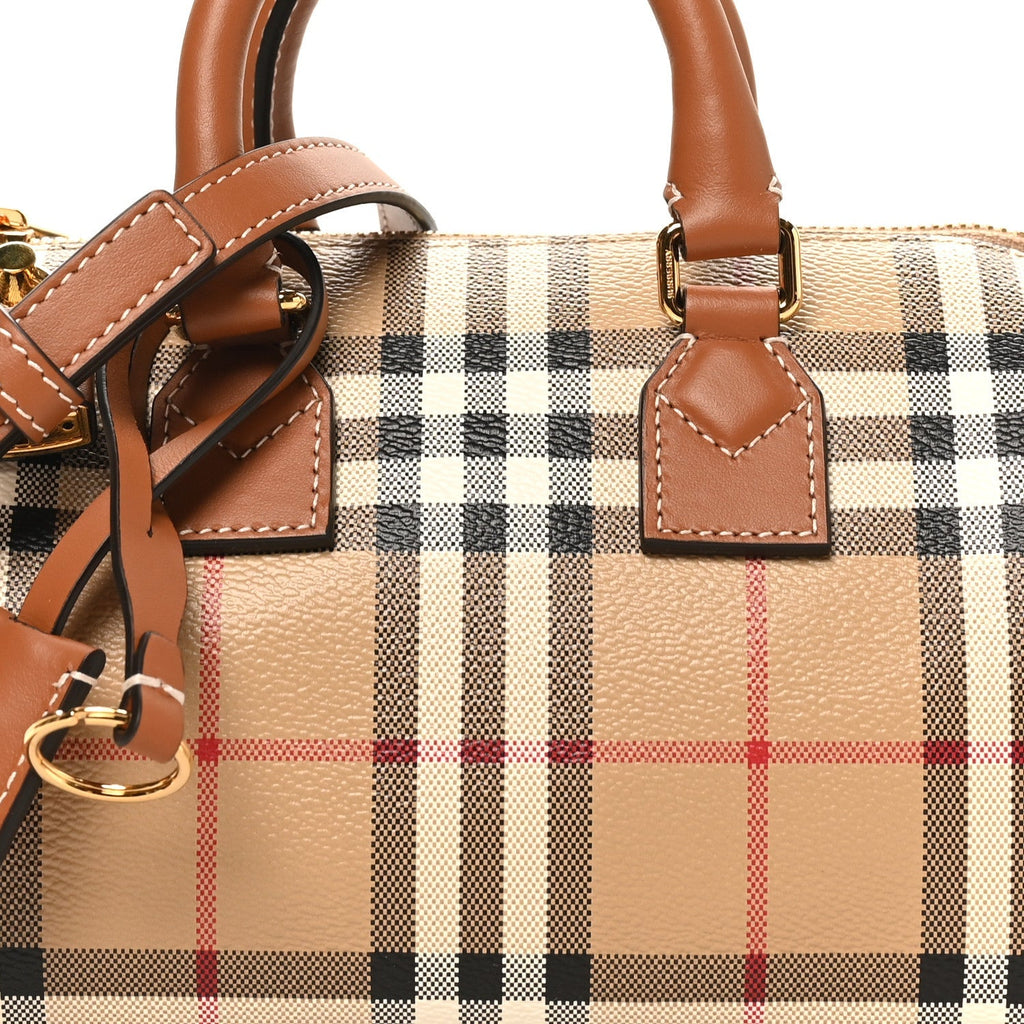 Vintage Check Mini Bowling Bag Briar Brown