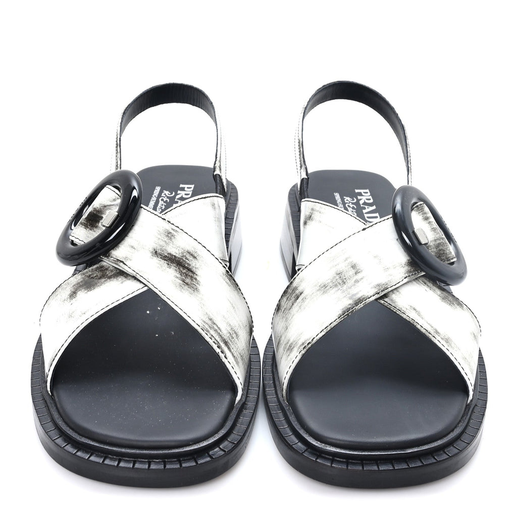 Spazzolato Fume Re-Edition 1996 Buckle Sandals 39 Bianco