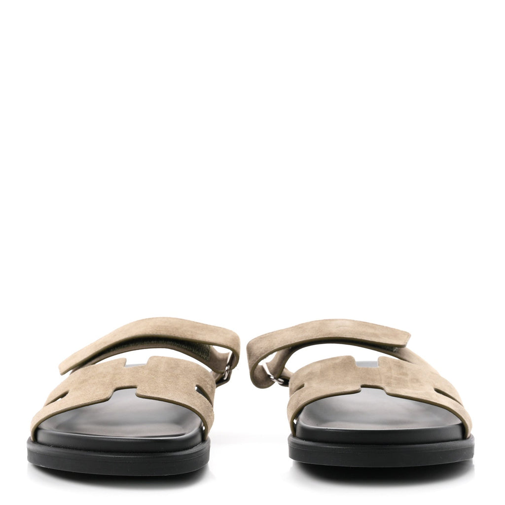 Suede Goatskin Mens Chypre Sandals 43.5 Vert Toundra