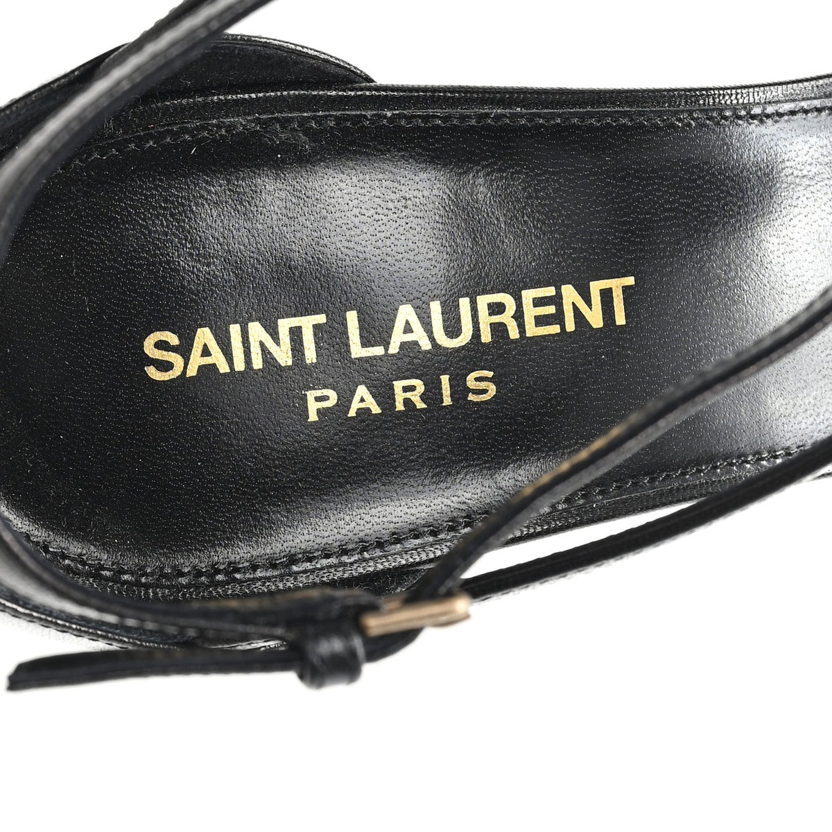 Calfskin Cassandra 100 Ankle Strap Sandals 41 Black