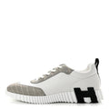Goatskin Matte Alligator Mens Bouncing Sneaker 44 White Gris Perle