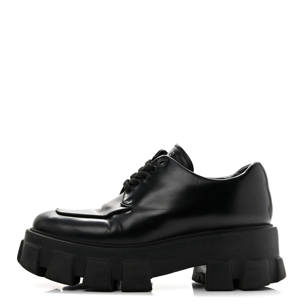 Spazzolato Rois Monolith 55mm Derby Loafers 38 Black