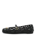 Scalloped Rubber VLogo Ondette Ballerina Flats 41 Black