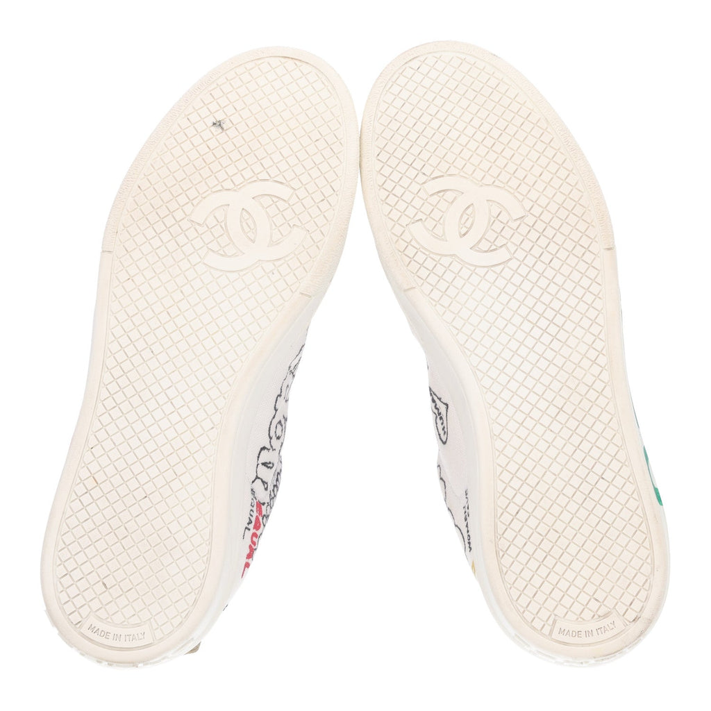 x Pharrell Williams Canvas Womens Sneakers 36 White Multicolor