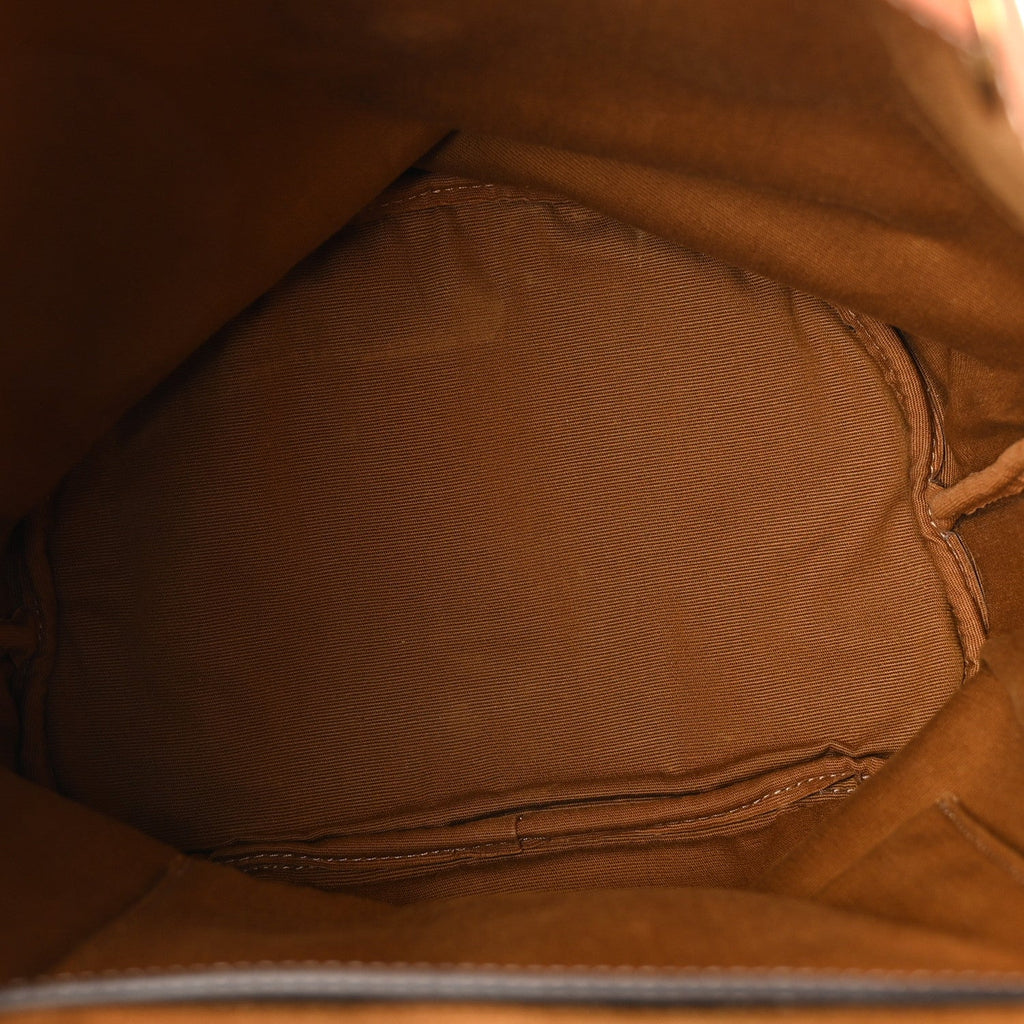 Triomphe Canvas Calfskin Folco Backpack Tan