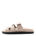 Calfskin Womens Chypre Sandals 37.5 Beige Mastic