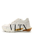 Calfskin VLTN Mens Bounce Sneakers 43 White Brown