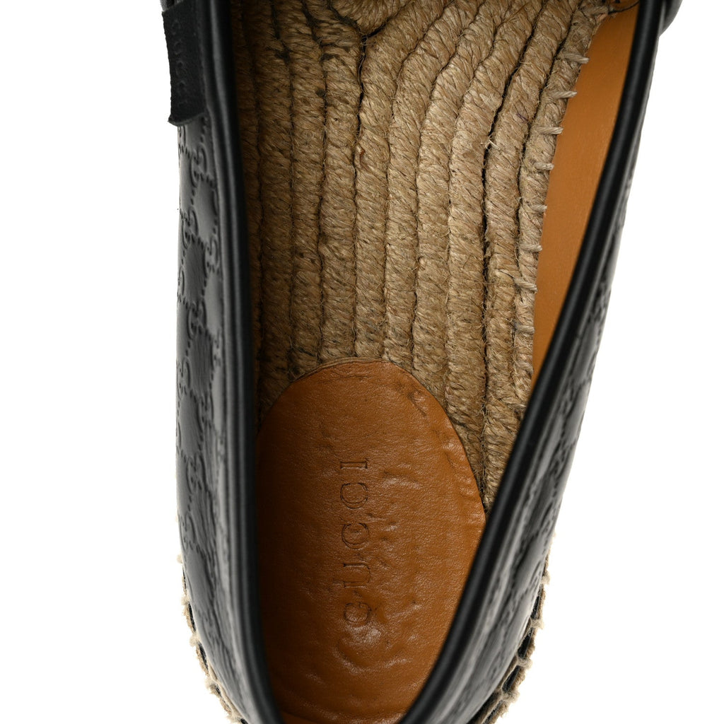 Microguccissima Signature Espadrilles 38 Black