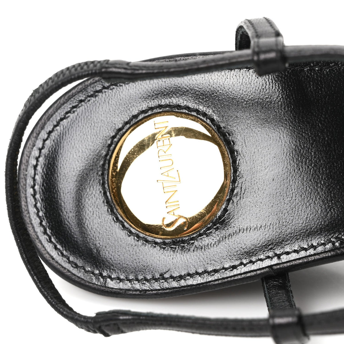 Nappa Cassandra Monogram Bridget 40 Wedge Sandals 37.5 Black