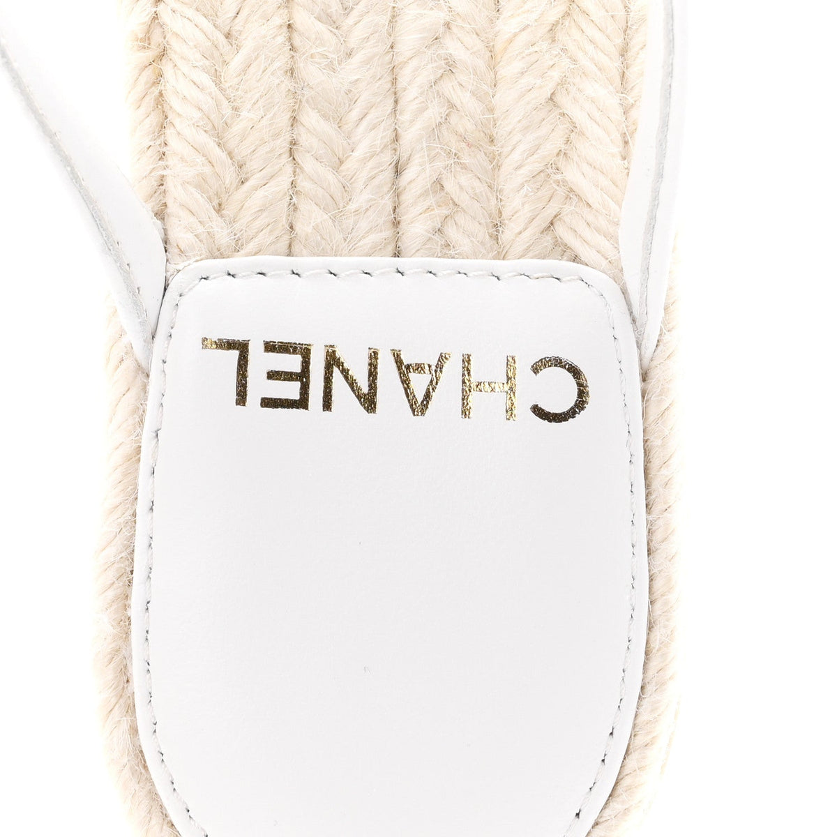 Lambskin Quilted Thong Espadrille Sandals 36 White