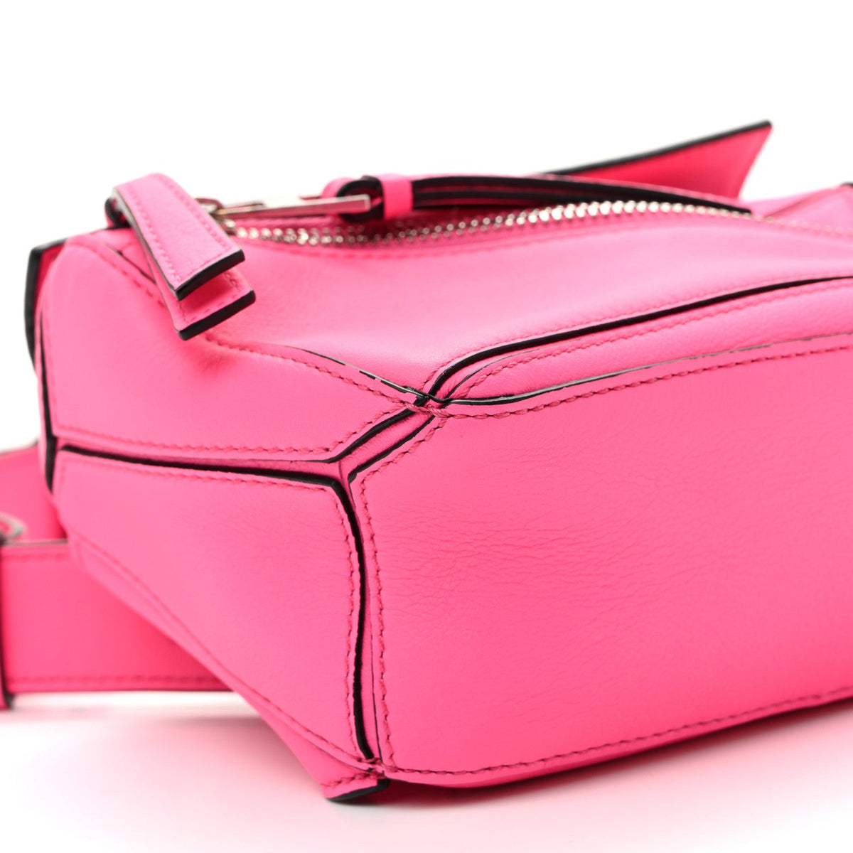 Calfskin Mini Puzzle Bumbag Neon Pink