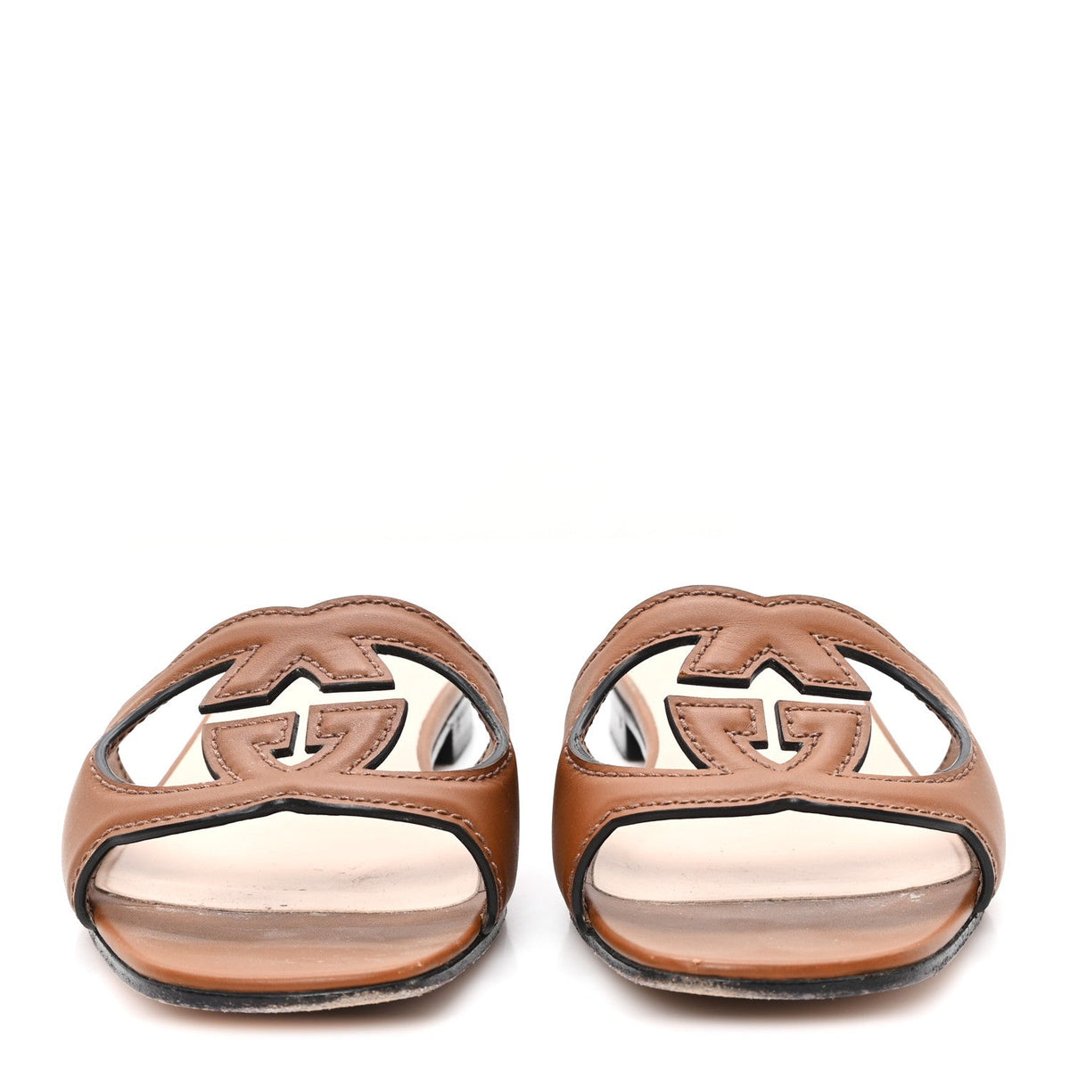 Cosmos Softy Calfskin Interlocking G Cut Out Slide Sandals 39 Cuir