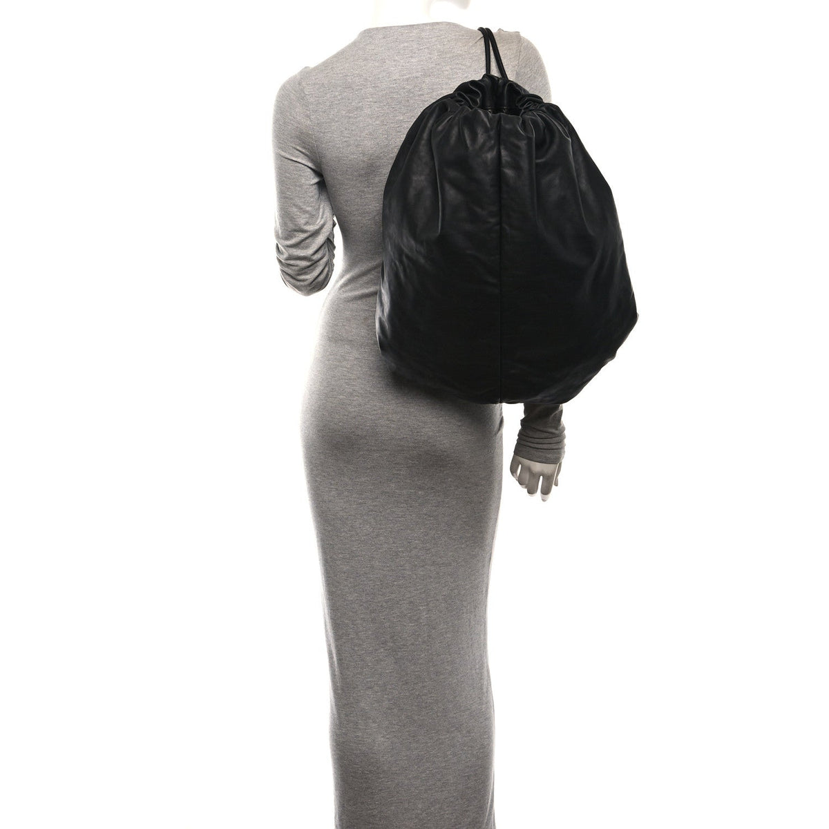 Nappa Puffy Backpack Black