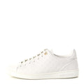 Calfskin Monogram Embossed Front Row Sneakers 41 White