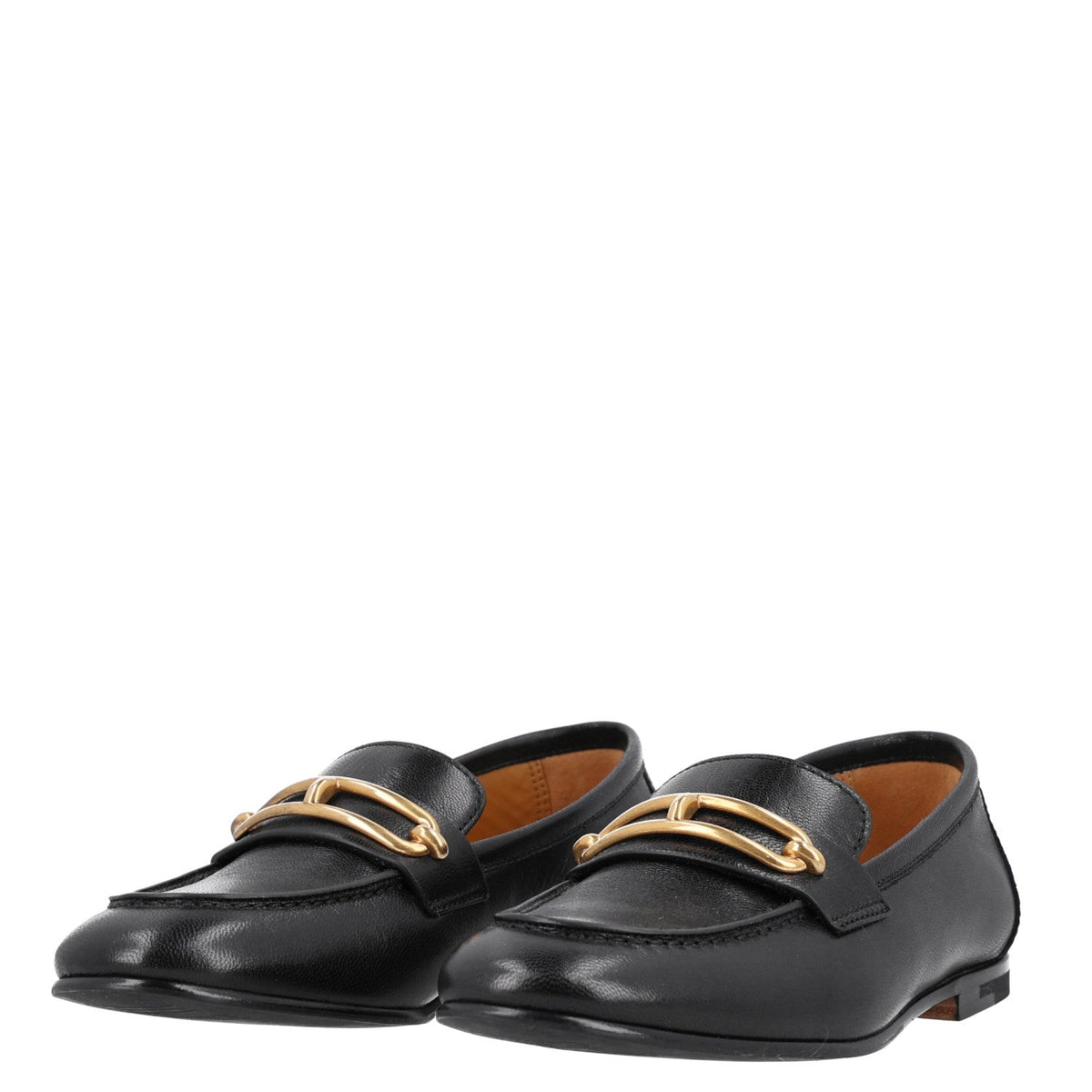 Calfskin Womens Colette Loafers 35 Black