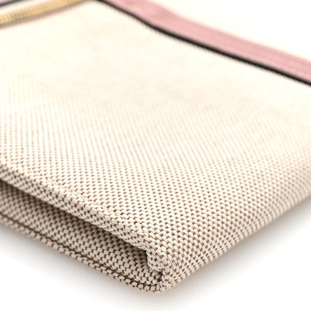 Cotton Calfskin Woody Belt Bag Beige Brown