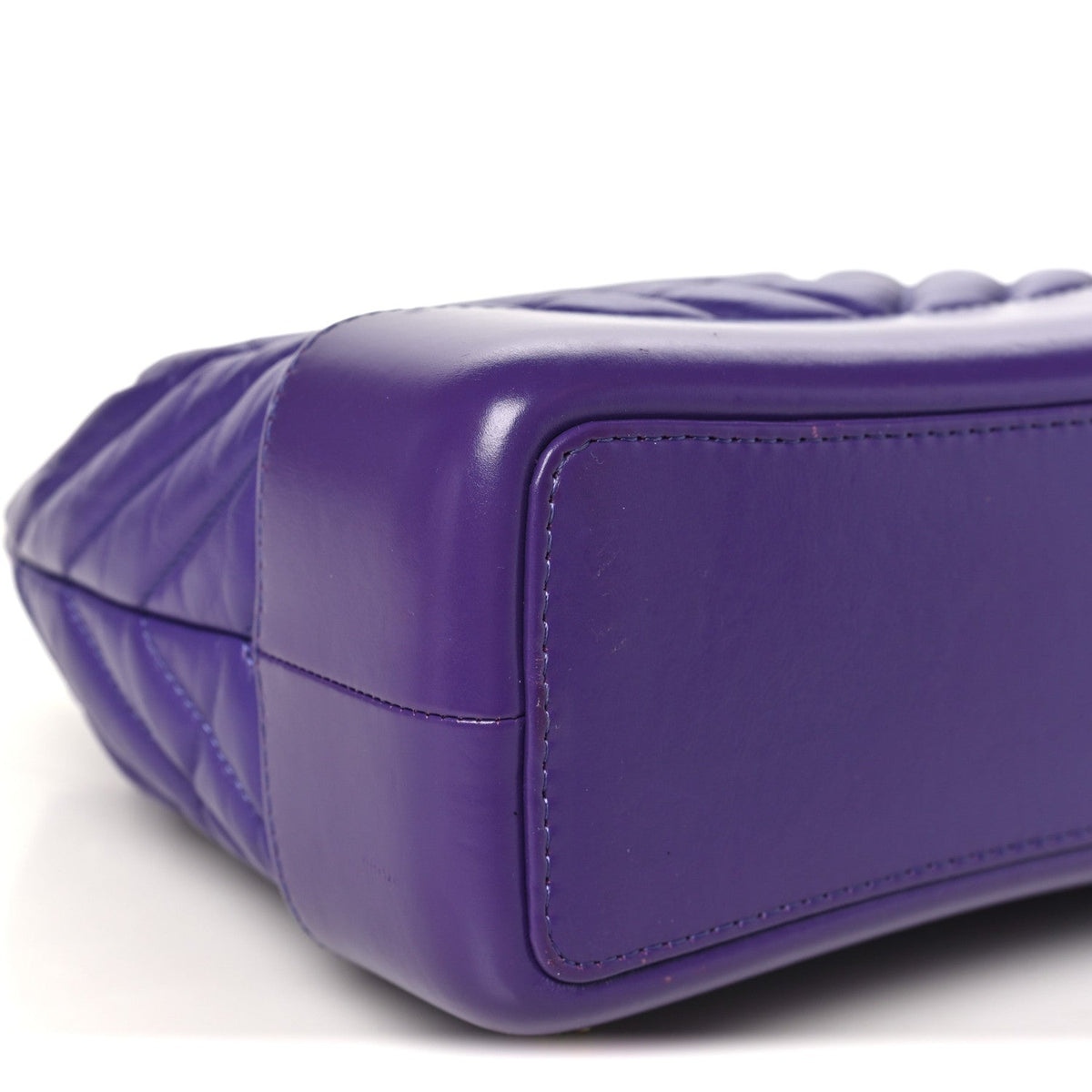 Aged Calfskin Chevron Quilted Small Gabrielle Backpack Purple