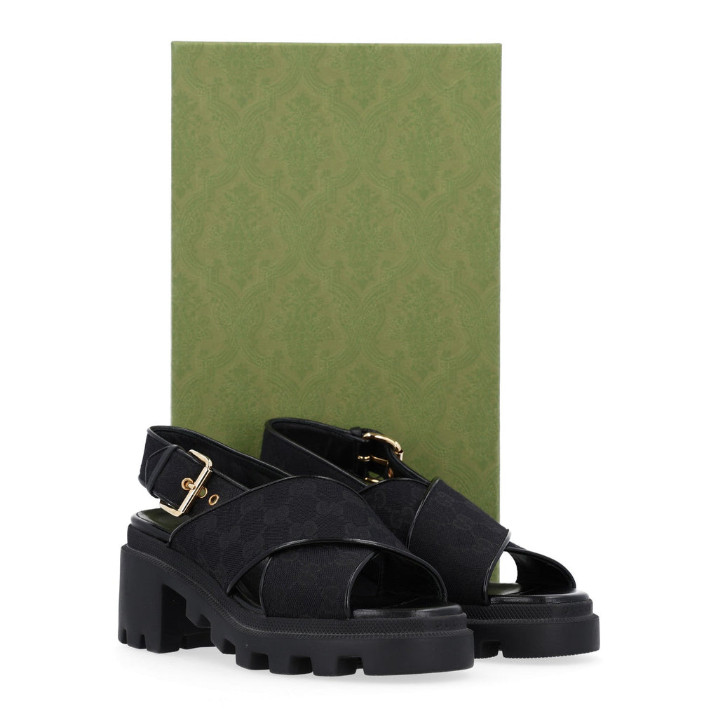 Monogram Granada Kid Trip 40/72mm Lug Sole Sandals 38 Black