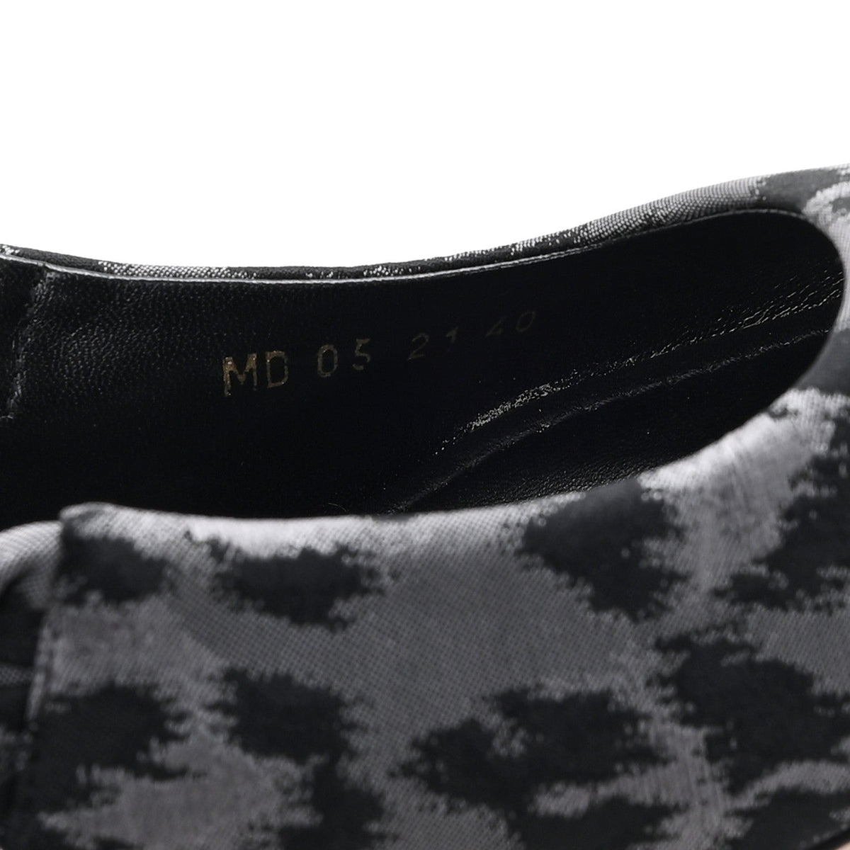 Nylon Leopard Print Mizza Slingback Pumps 40 Grey Multicolor
