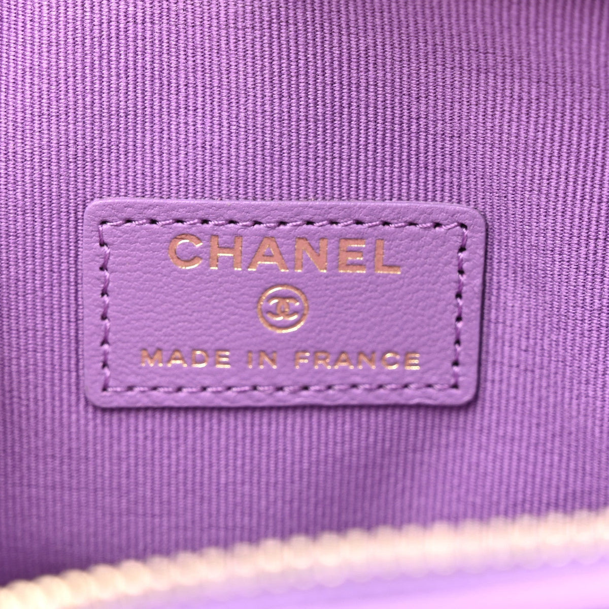 Lambskin Quilted CC In Love Heart Clutch With Chain Purple