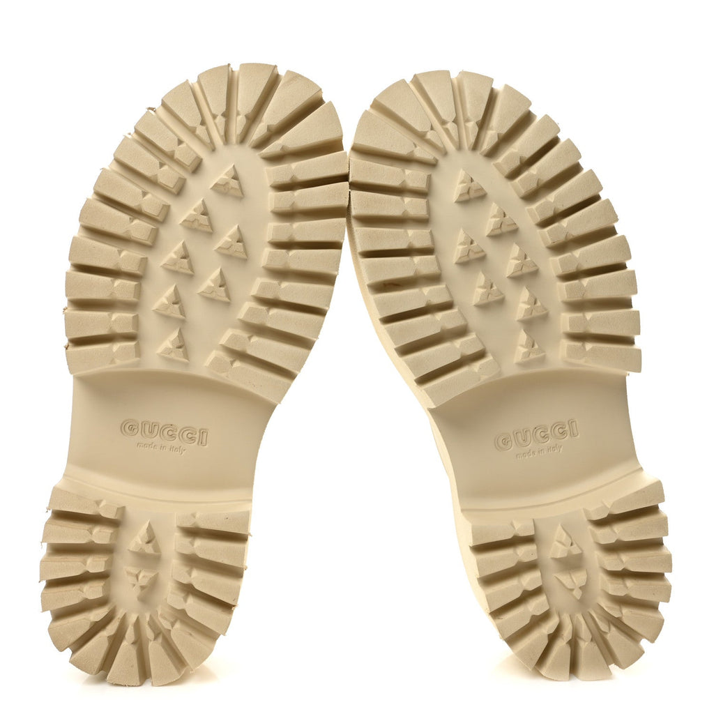 Rubber Monogram GG Go Through Platform Slide Clogs 39 Mystic White