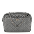 Aged Calfskin Quilted Large Reissue Camera Case Grey
