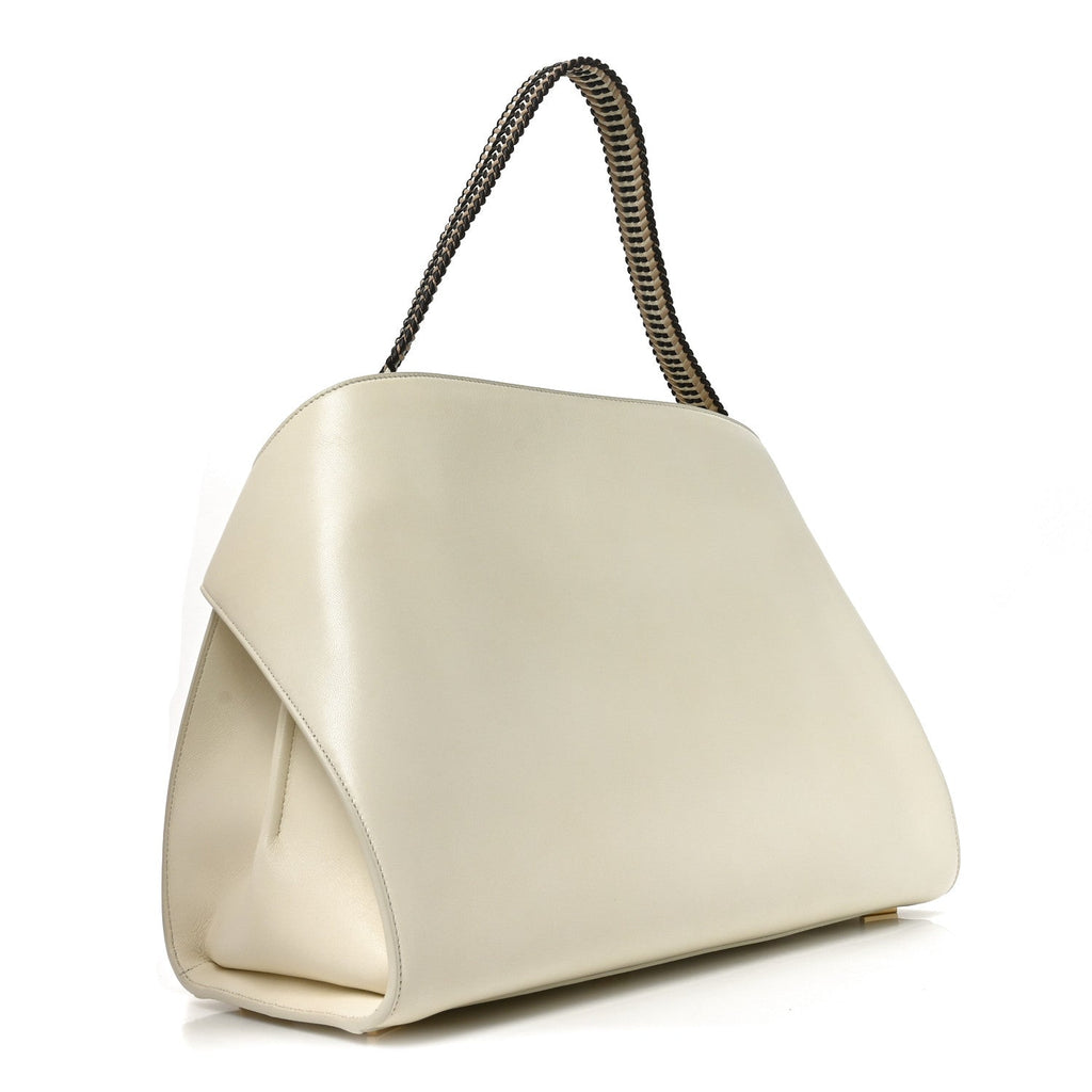 Lambskin Braided Large Hug Bag Mascarpone