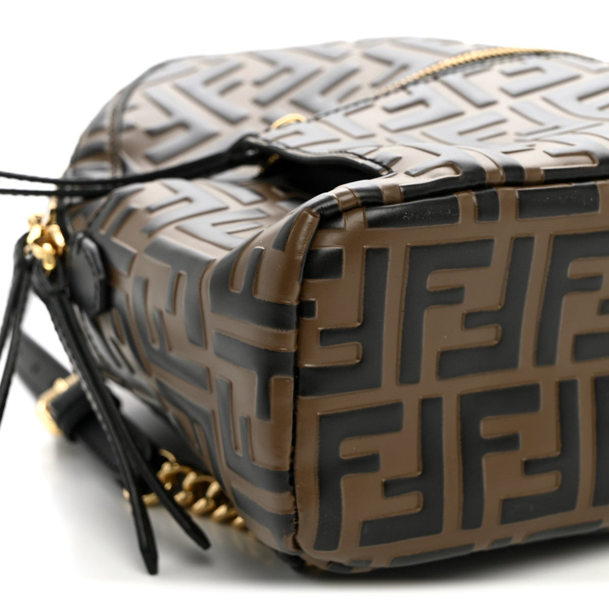 Vitello Bi-Color FF 1974 Embossed Mini Backpack Maya Black