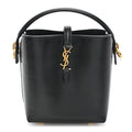 Shiny Calfskin Le 37 Mini Bucket Bag Black