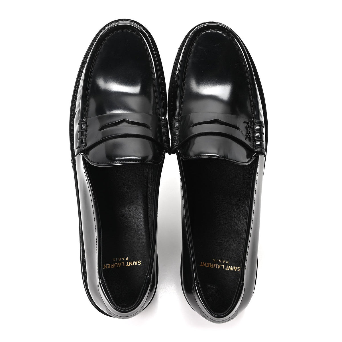 Glazed Calfskin Mens Master Le Loafer 15 Moccassins 43 Black