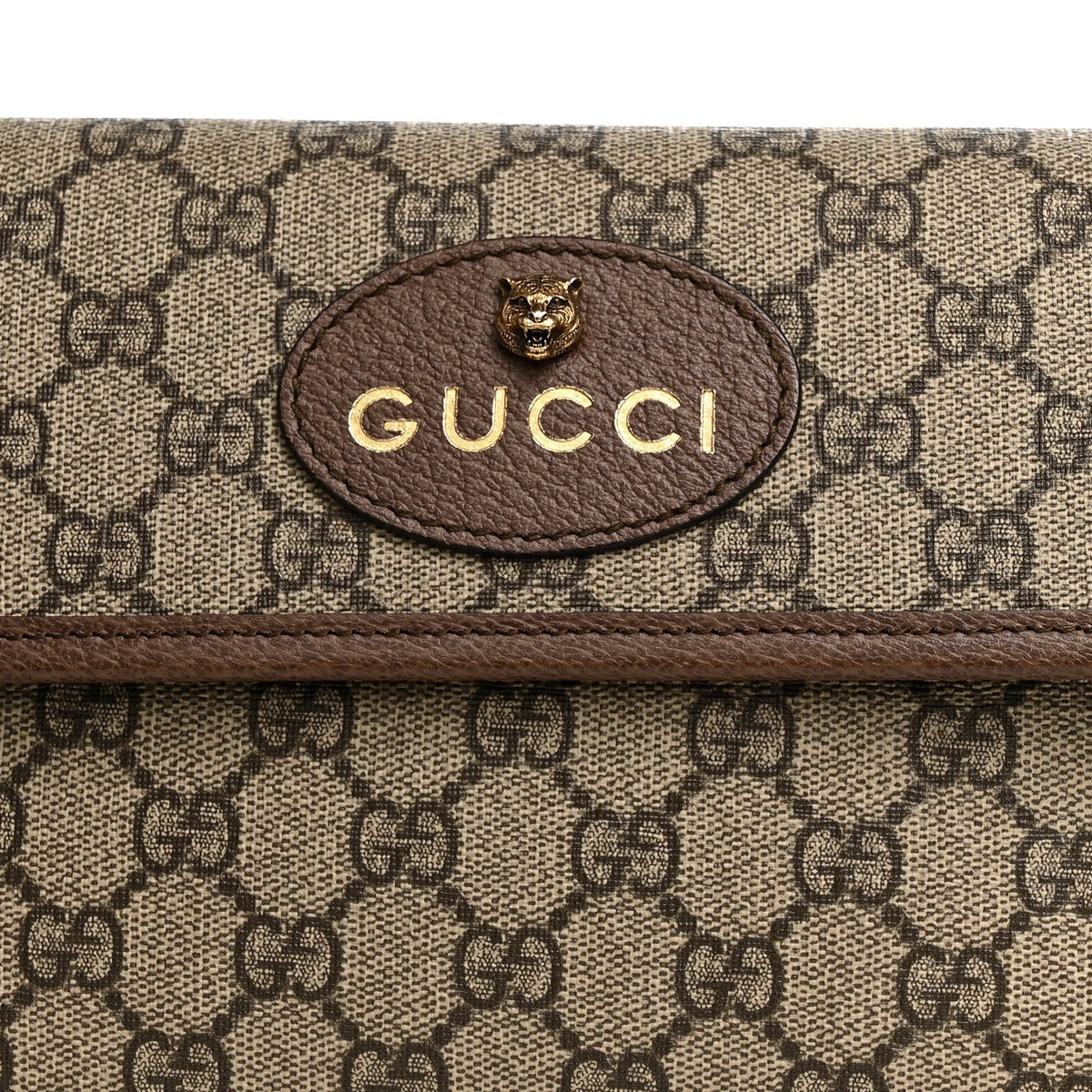 GG Supreme Monogram Neo Vintage Web Belt Bag Brown