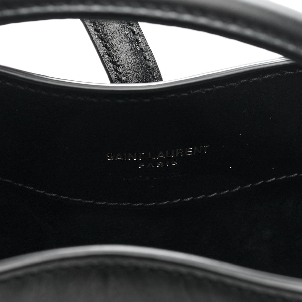 Shiny Calfskin Le 37 Mini Bucket Bag Black