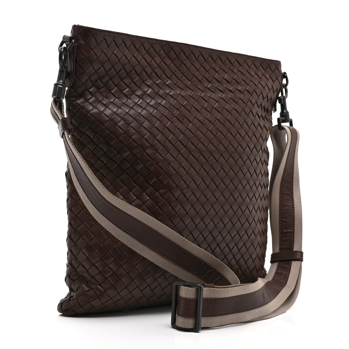 Nappa Intrecciato VN Crossbody Messenger Bag Brown