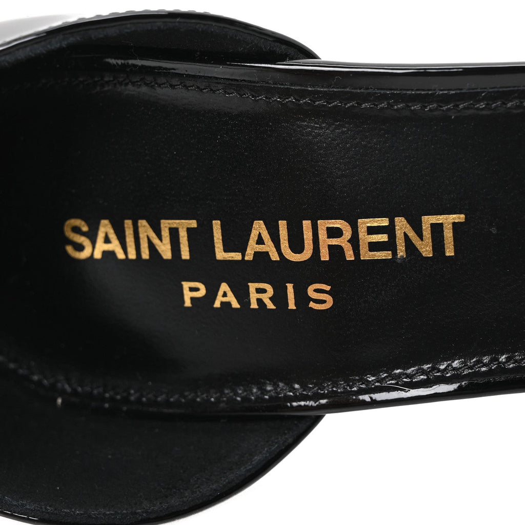 Patent Calfskin Opyum 85 Sandals 36 Black
