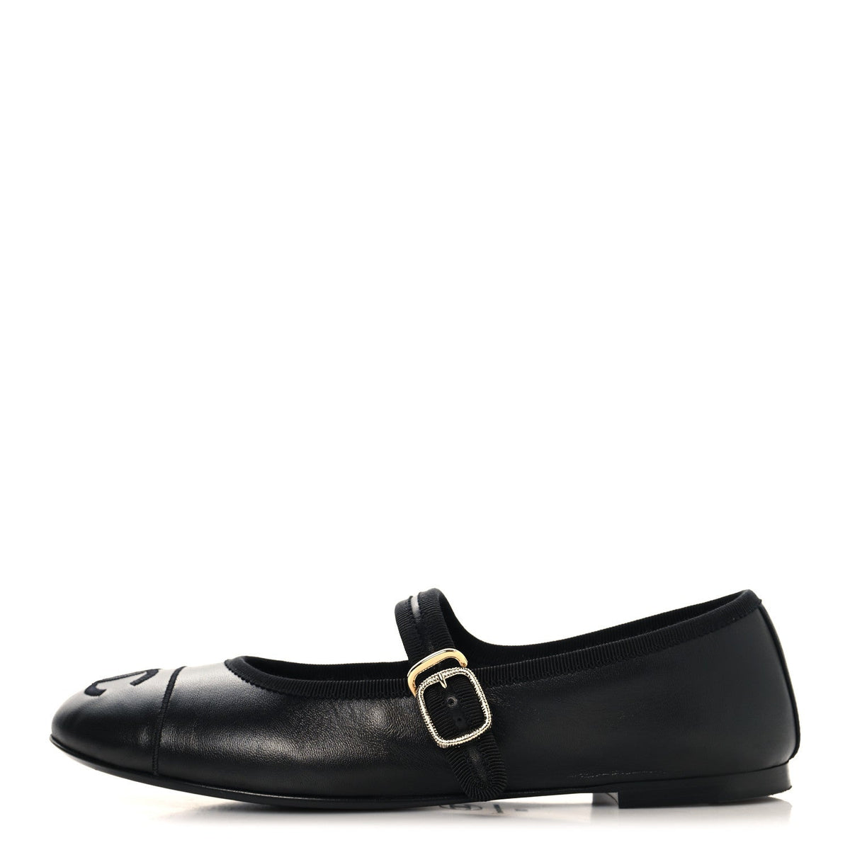 Lambskin Mary Jane Flats 39 Black