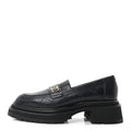Calfskin Quilted CC Mocassin Loafers 40 Navy Blue
