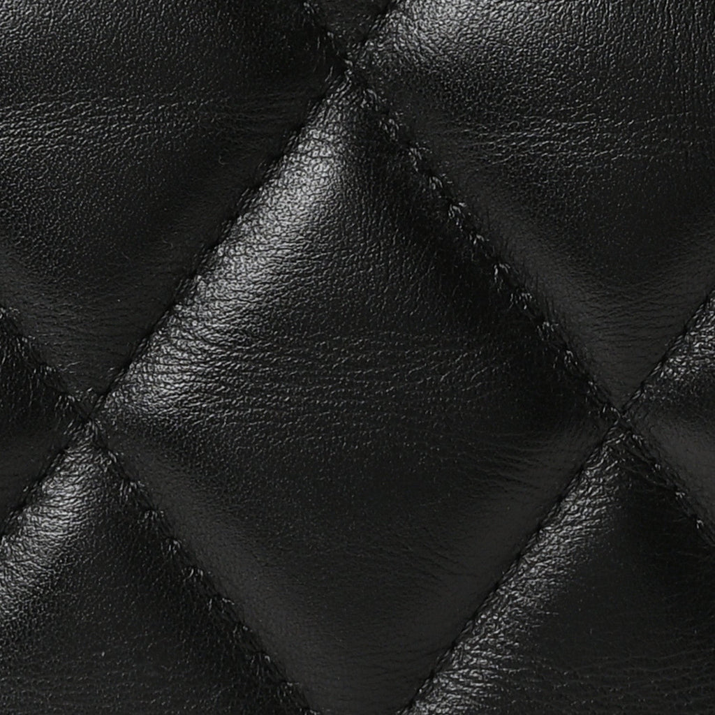 Nappa Calfskin Quilted Touch B Bucket Bag Black
