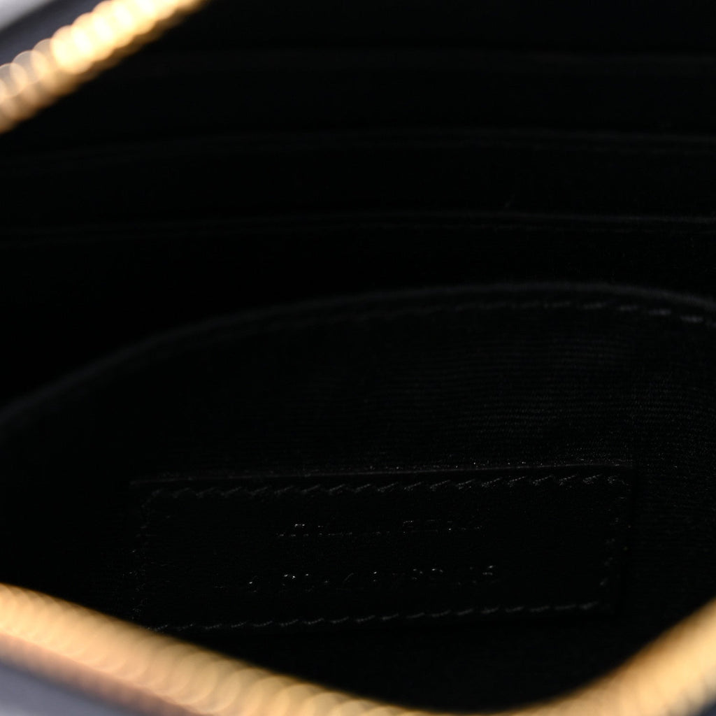 Calfskin Matelasse Monogram Lou Belt Bag Black Deep Marine