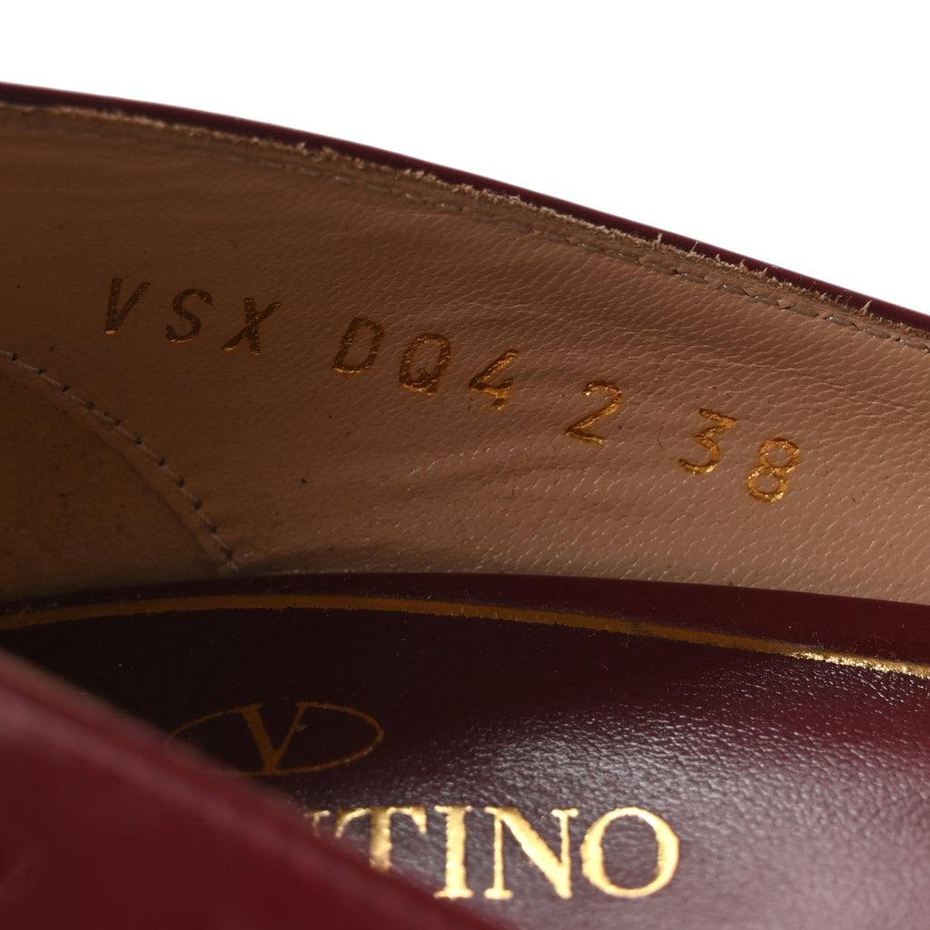 Patent Tan-Go 55/155mm Platform Sandals 38 Burgundy