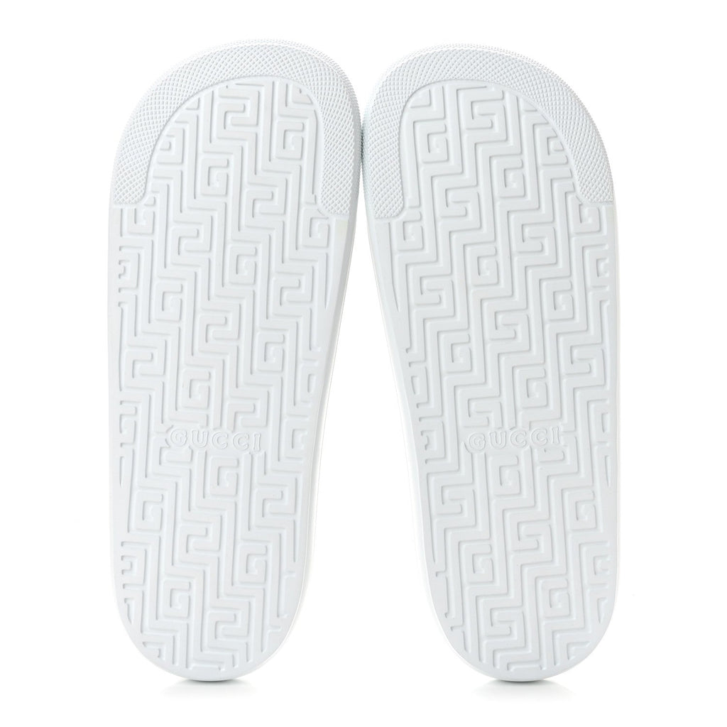 Rubber Web Mens Slide Sandals 12 White Green Red