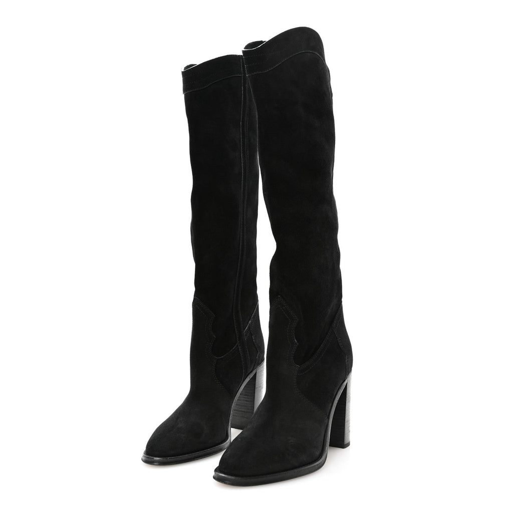 Kate 105 Western Knee High Boots 38 Black
