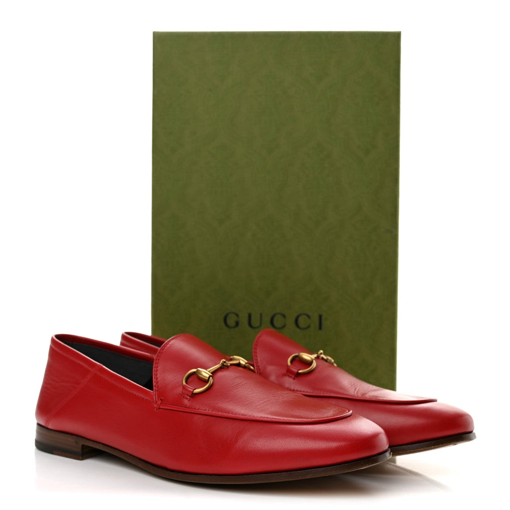 Lambskin Womens Brixton Horsebit Loafers 41 Hibiscus Red