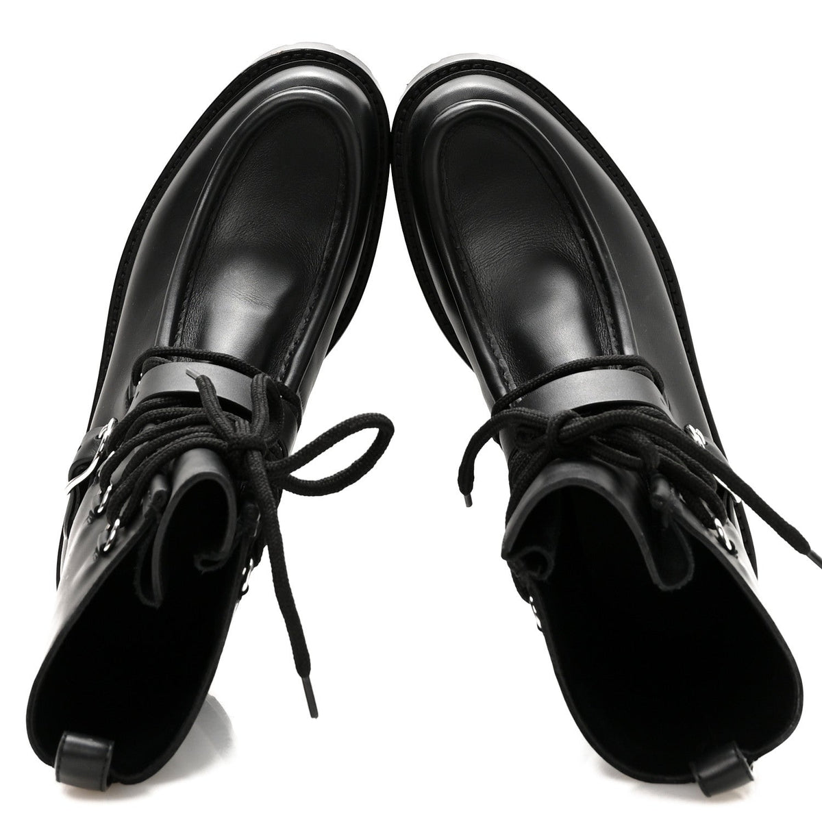 Calfskin Land Ankle Boots 38 Black