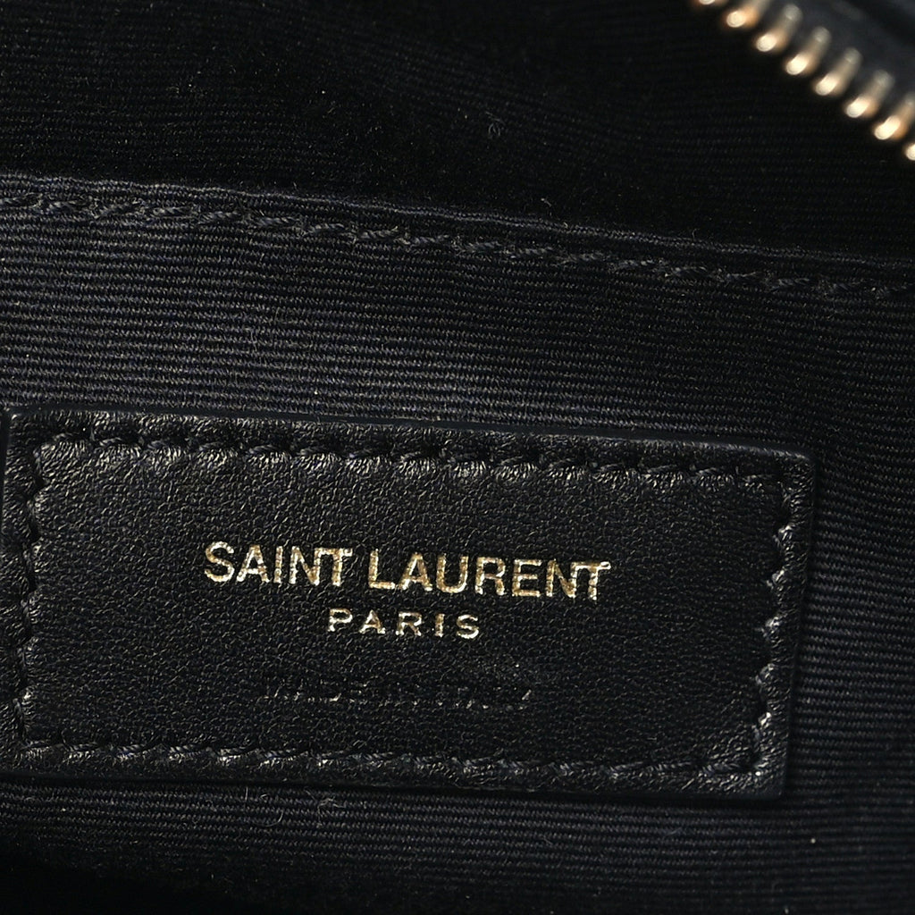 Calfskin Matelasse Monogram Lou Belt Bag Black