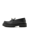 Calfskin Womens Icone Loafers 37 Black